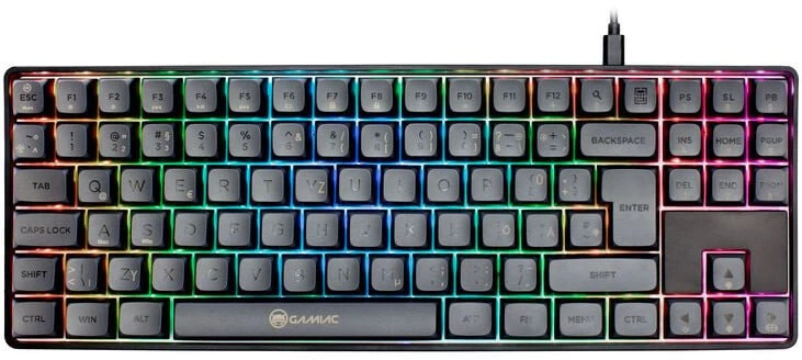 GAMIAC TKL90G Klaviatūra žaidimams, Kailh Raudona - juodas/pilkas