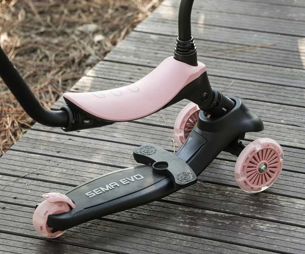 MILLY MALLY 6310 Qplay Sema Evo 3in1 Coral Rožinė paspirtukas