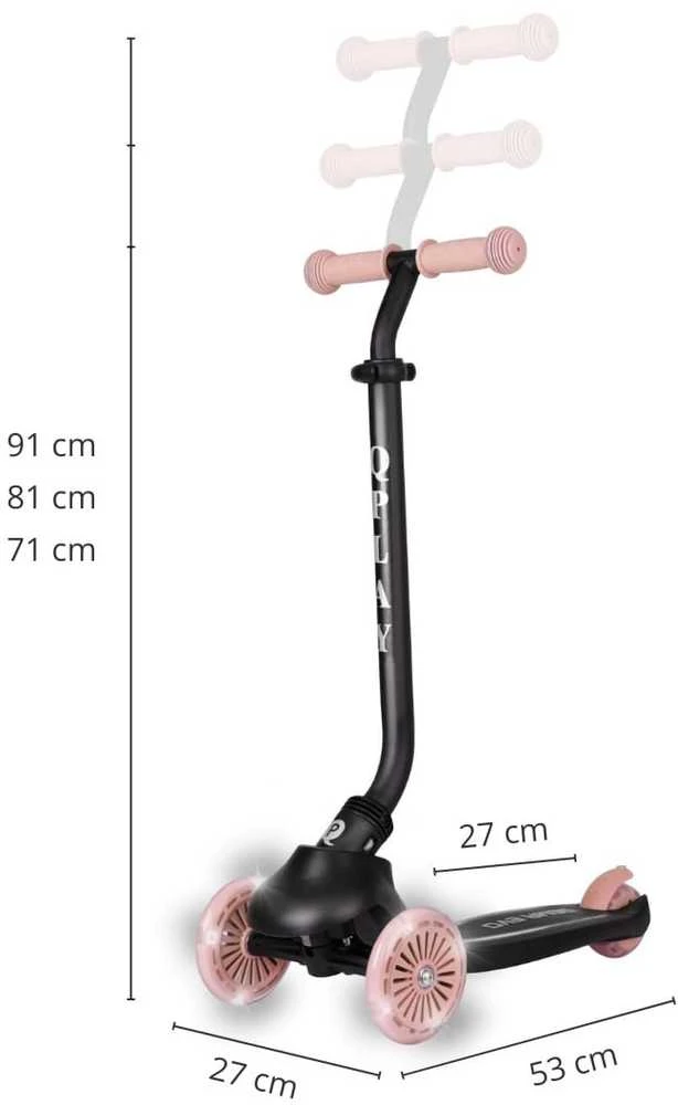 MILLY MALLY 6310 Qplay Sema Evo 3in1 Coral Rožinė paspirtukas