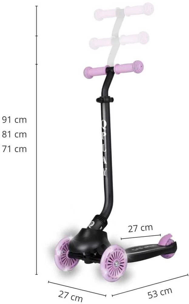 MILLY MALLY 6313 Qplay Sema Evo 3in1 violetinis paspirtukas