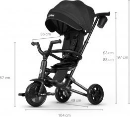 MILLY MALLY 5241 Qplay Triratis Nova Niello juodas