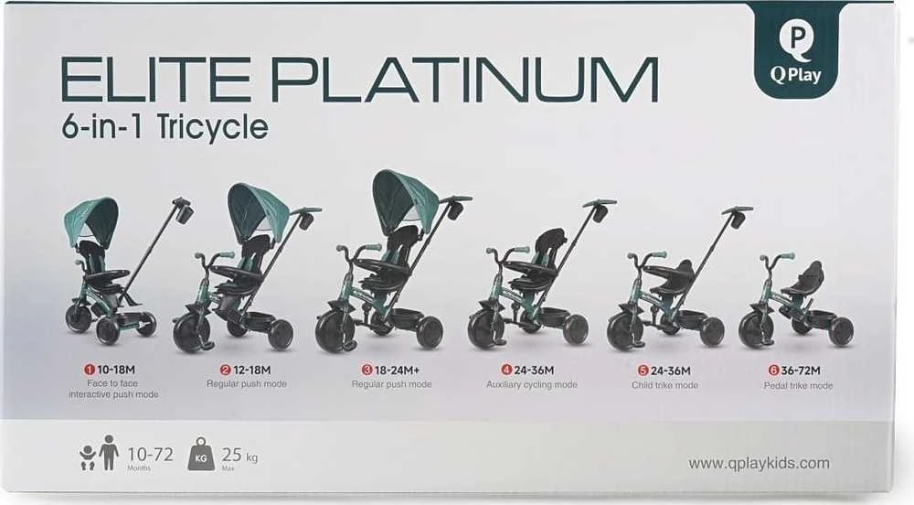 Triratukas Qplay Elite Platinum, Rožins