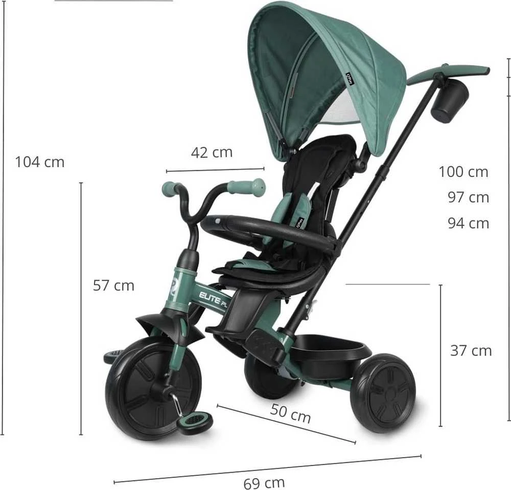 Triratukas Qplay Elite Platinum, Žalias