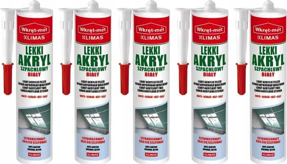 Quantec LENGVAS AKRILO UŽPILDAS UAL-310 UŽTAISAS 310 ml BALTA WKRĘT-MET KLIMAS