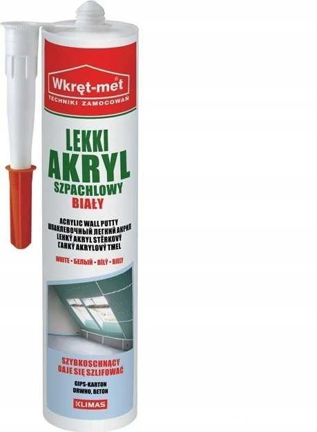 Quantec LENGVAS AKRILO UŽPILDAS UAL-310 UŽTAISAS 310 ml BALTA WKRĘT-MET KLIMAS