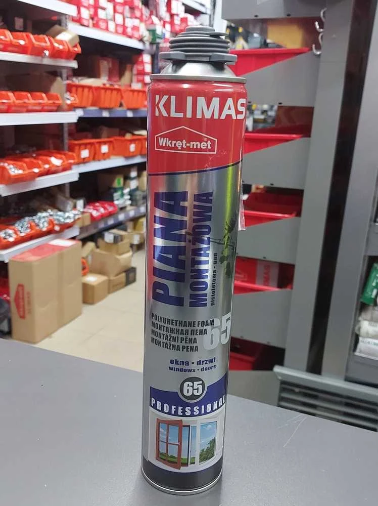 Quantec POLIURETANO PUTOS PMPL-900-65L ŽEMOS EKSPANZIJOS SKARDINĖ 880&nbsp;ml WKRĘT-MET KLIMAS