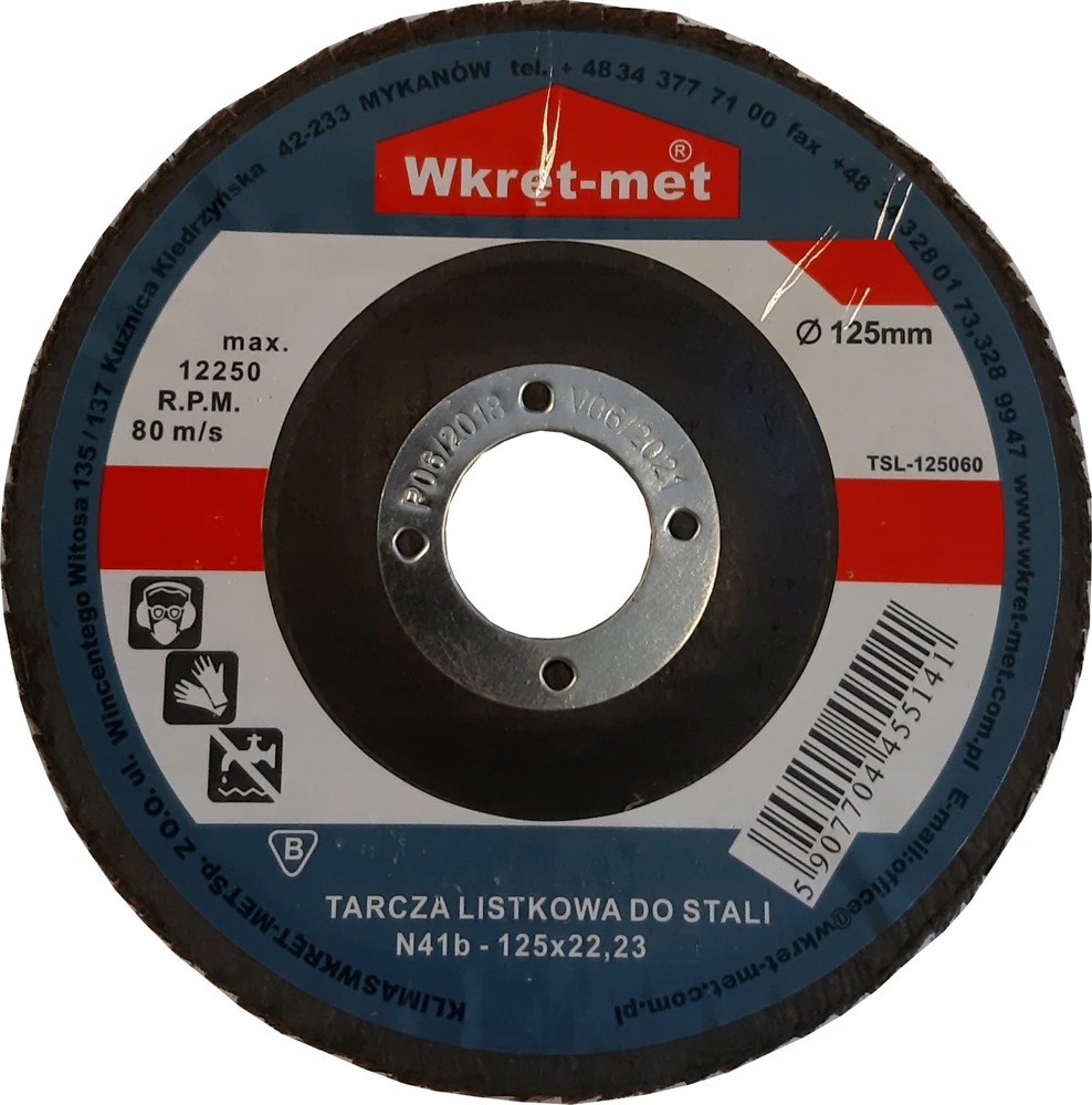 Quantec Wkret Met Klimas Plokštelinis diskas plienui TSL-125120 125 mm su klimais