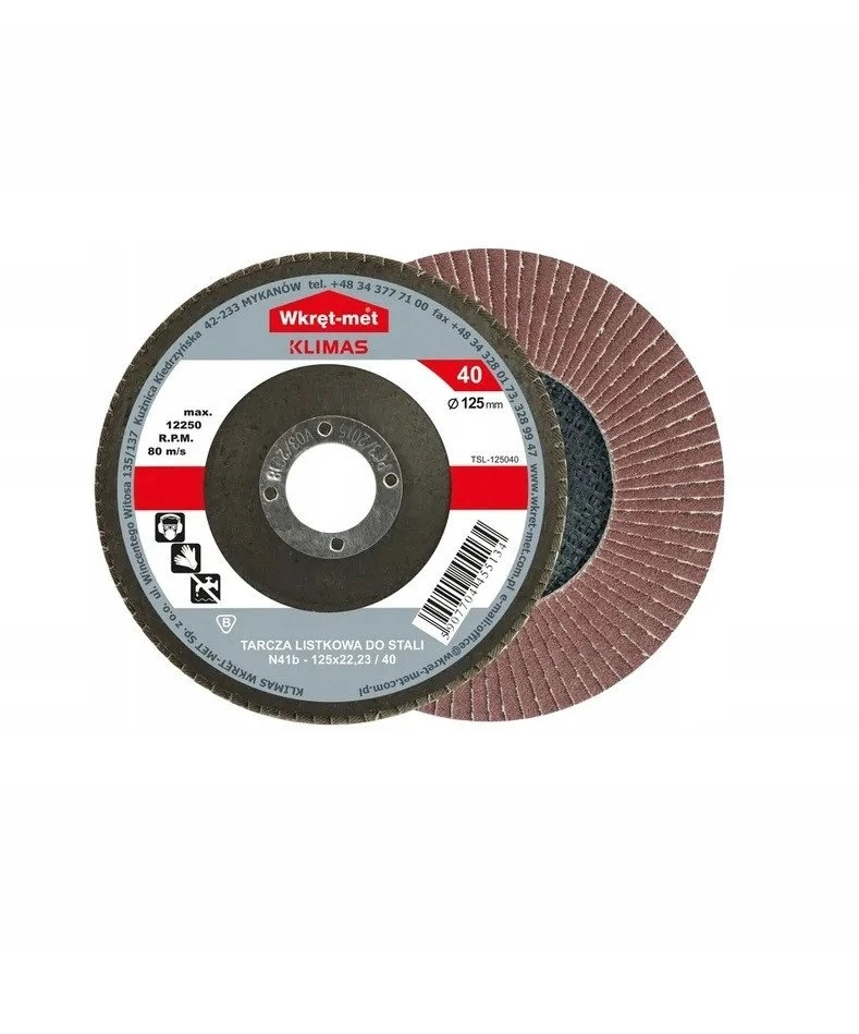 Quantec Wkret Met Klimas Plokštelinis diskas plienui TSL-125120 125 mm su klimais