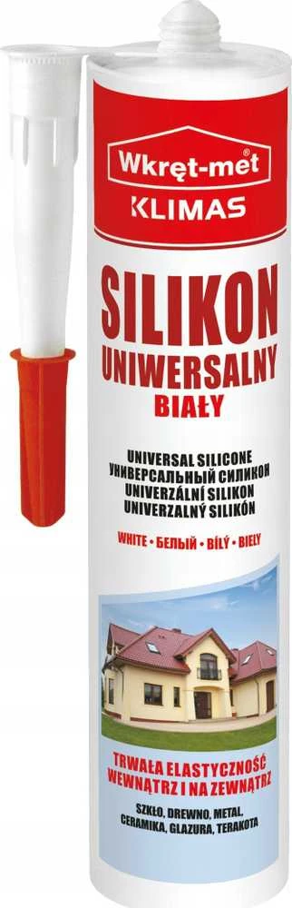 Quantec UNIVERSALUSIS SILIKONAS SUN-310-BI UŽTAISAS 310 ml BALTA WKRĘT-MET KLIMAS
