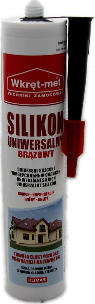 Quantec UNIVERSALUSIS SILIKONAS SUN-310-BR UŽTAISAS 310 ml RUDA WKRĘT-MET KLIMAS