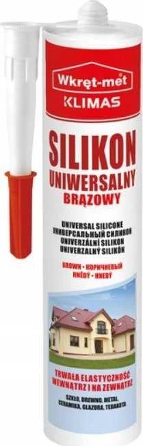 Quantec UNIVERSALUSIS SILIKONAS SUN-310-BR UŽTAISAS 310 ml RUDA WKRĘT-MET KLIMAS