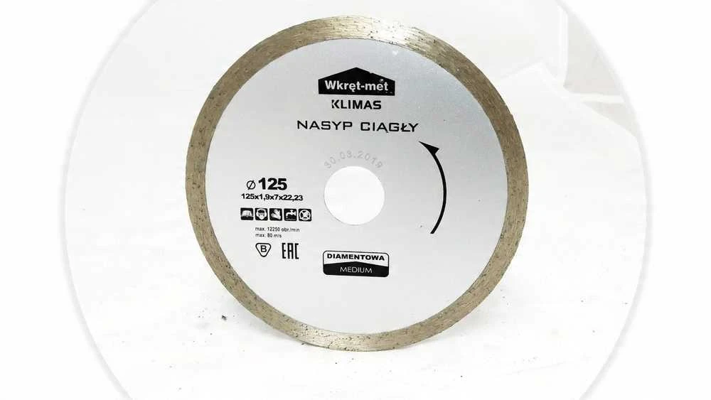 Quantec NUOLATINIS DEIMANTINIS PEILIS, SKIRTAS PJAUTI DRĖGNUOJU BŪDU TDP-125M 125&nbsp;mm WKRĘT-MET KLIMAS