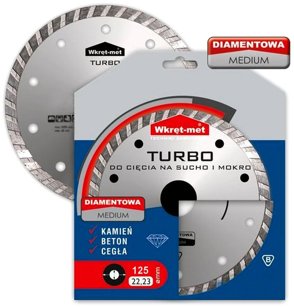 Quantec DEIMANTINIS DISKAS SAUSAM IR DRĖGNAM PJOVIMUI TDT-125M 125 mm WKRĘT-MET KLIMAS