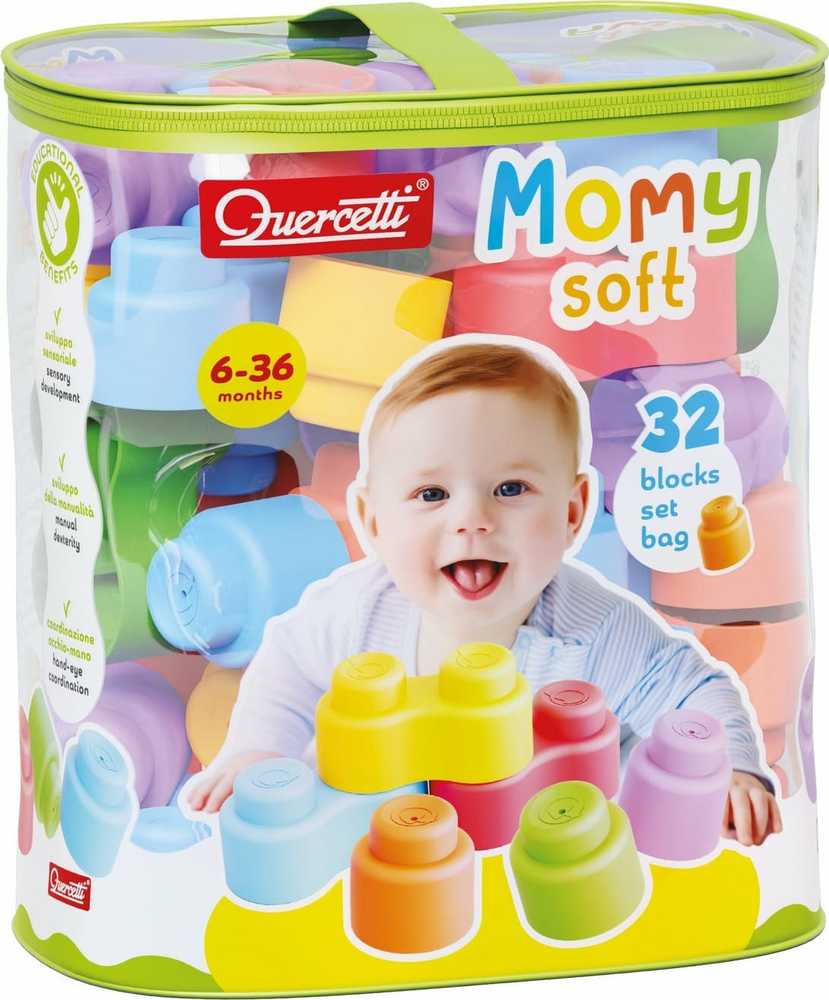 Quercetti Kaladėlės MOMY SOFT MIĘKKIE 32EL