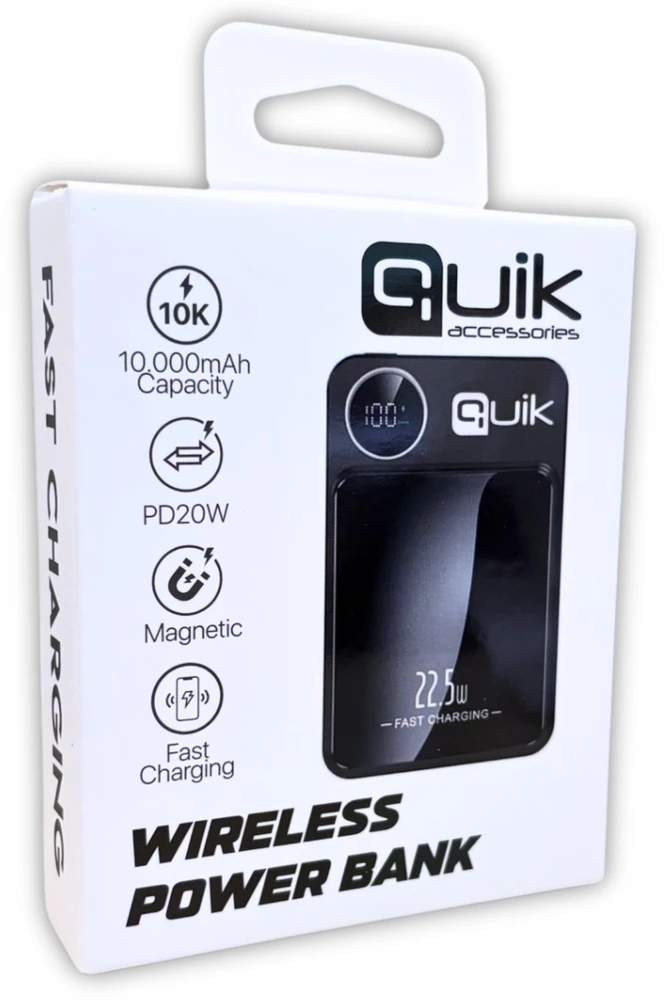 „Quik QP-810“ belaidis magnetinis išorinis akumuliatorius 10000 mAh