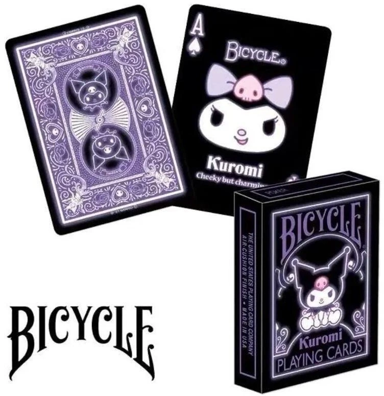 Bicycle Kuromi žaidimo kortos – Sanrio kolekcionieriams ir pokeriui