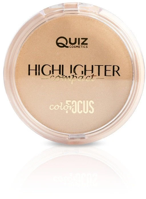 „Quiz Cosmetics“ „Color Focus“ šviesą atspindinti pudra „Spalvų šviesa“ Nr. 02, auksinė, 10 g