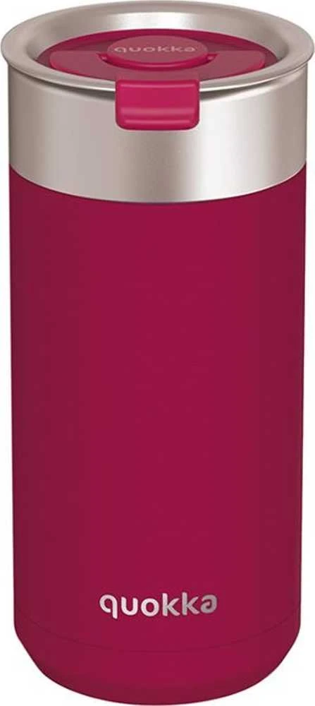 Quokka Boost Coffee Tumbler - Nerūdijantis plienas thermal mug with brewer 400 ml (Maroon)