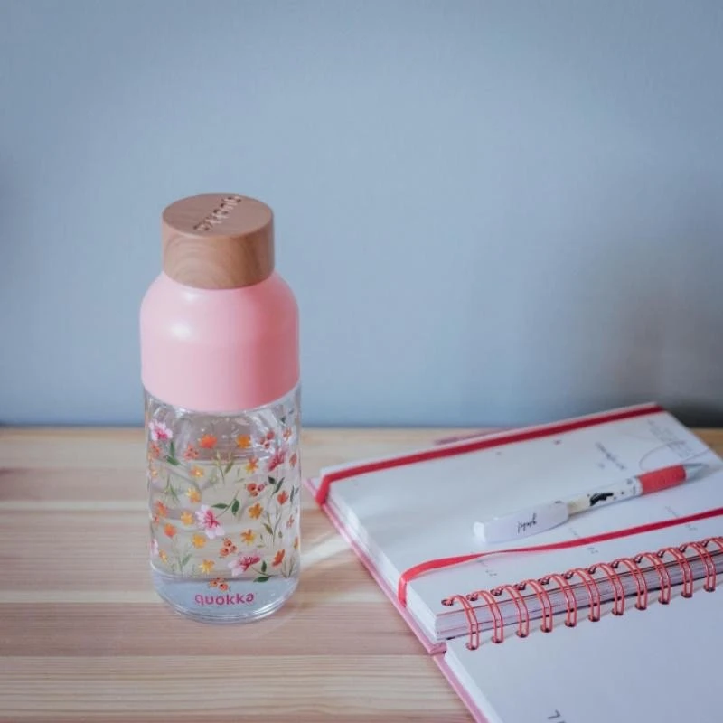 Gertuvė Quokka Ice - Ecozen Vanduo Bottle 570 ml (Rožinė Flowers)