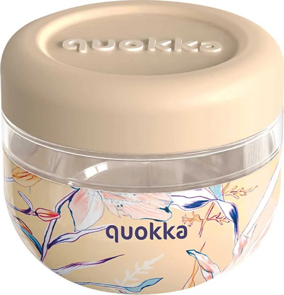 Quokka Bubble Food Jar - Plastic food container / Priešpiečių dėžutė 500 ml (Vintage Floral)