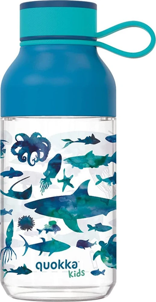 „Quokka Ice Kids“ su dirželiu - „Ecozen Vanduo“ gertuvė 430 ml su dirželiu (jūros gyvūnai)
