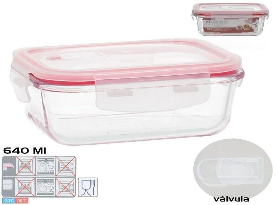 Stačiakampė pietų dėžutė 640 ml, 6,5 x 17,5 x 13 cm, KITCHEN&GO