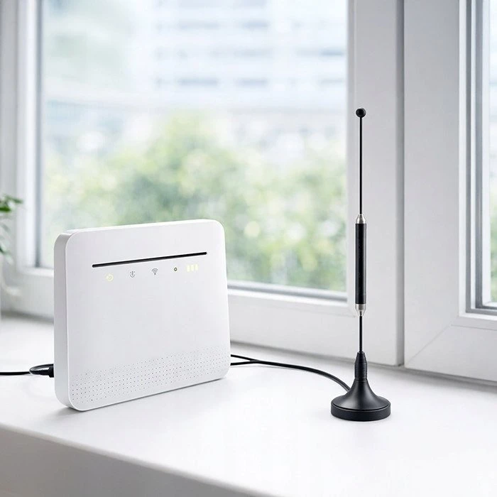 4G LTE 600-2700MHz antena su magnetiniu pagrindu - 5dBi - SMA - vidinė - Qoltec 57059