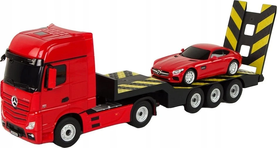 Rastar Nuotoliniu būdu valdomas vilkikas Mercedes-Benz 1:26, raudonas