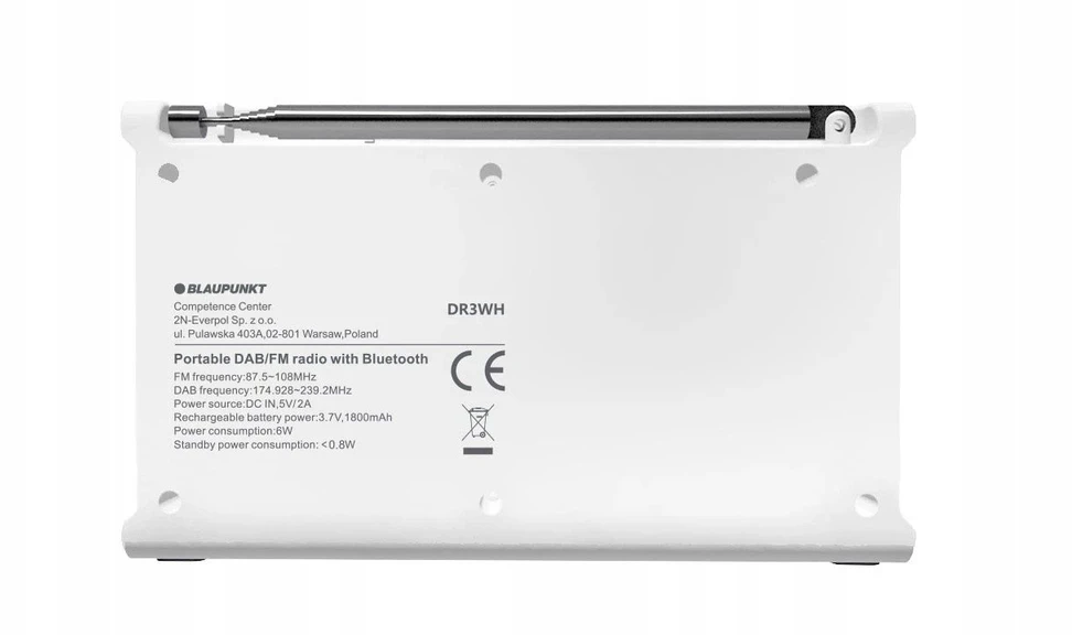Blaupunkt DR3WH Portable radio Baltas