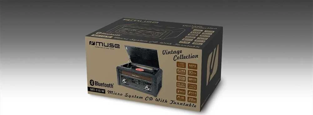 Muse MT-115W patefonas, Juodas