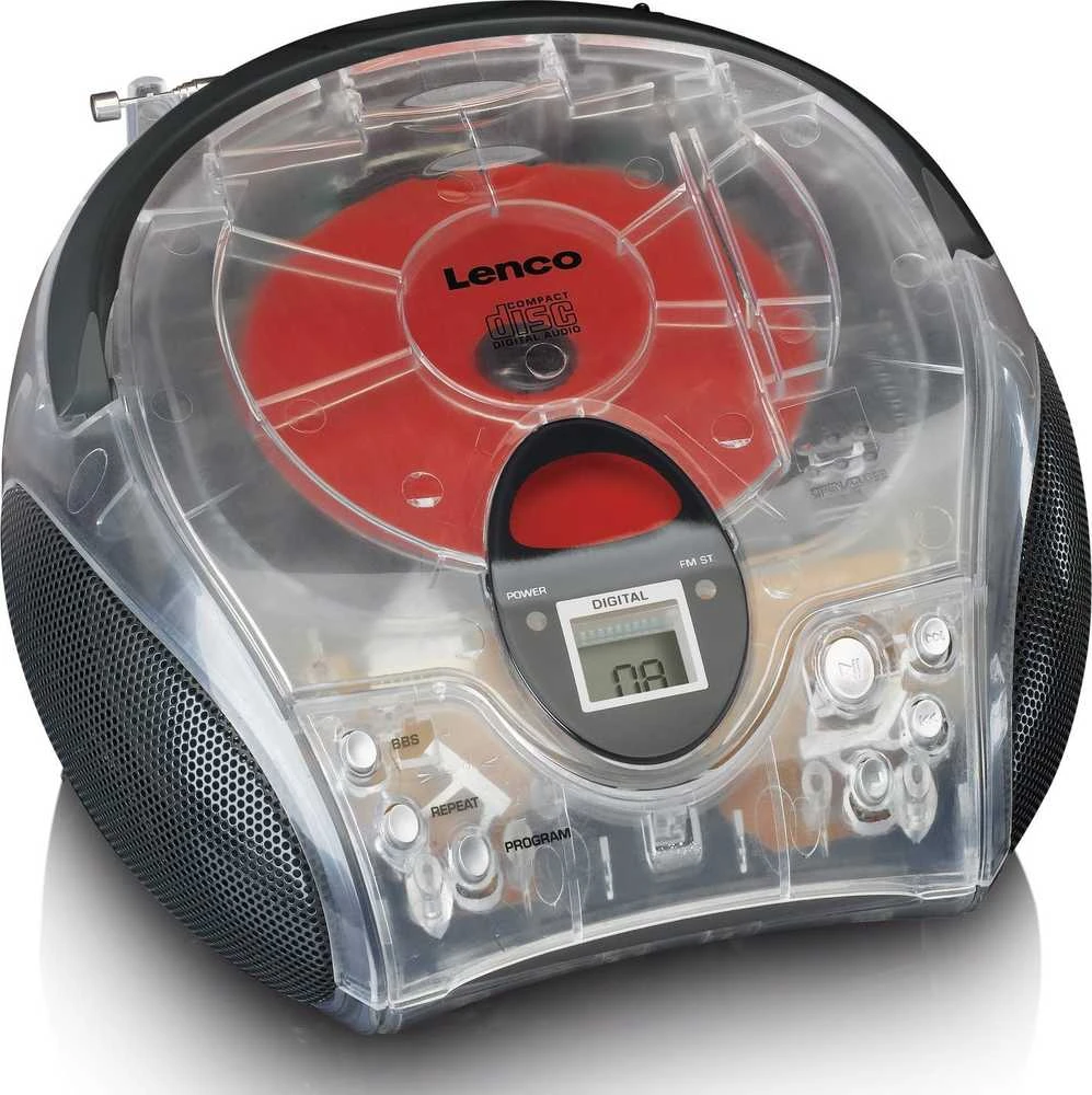 Grotuvas Lenco SCD-24 transparent
