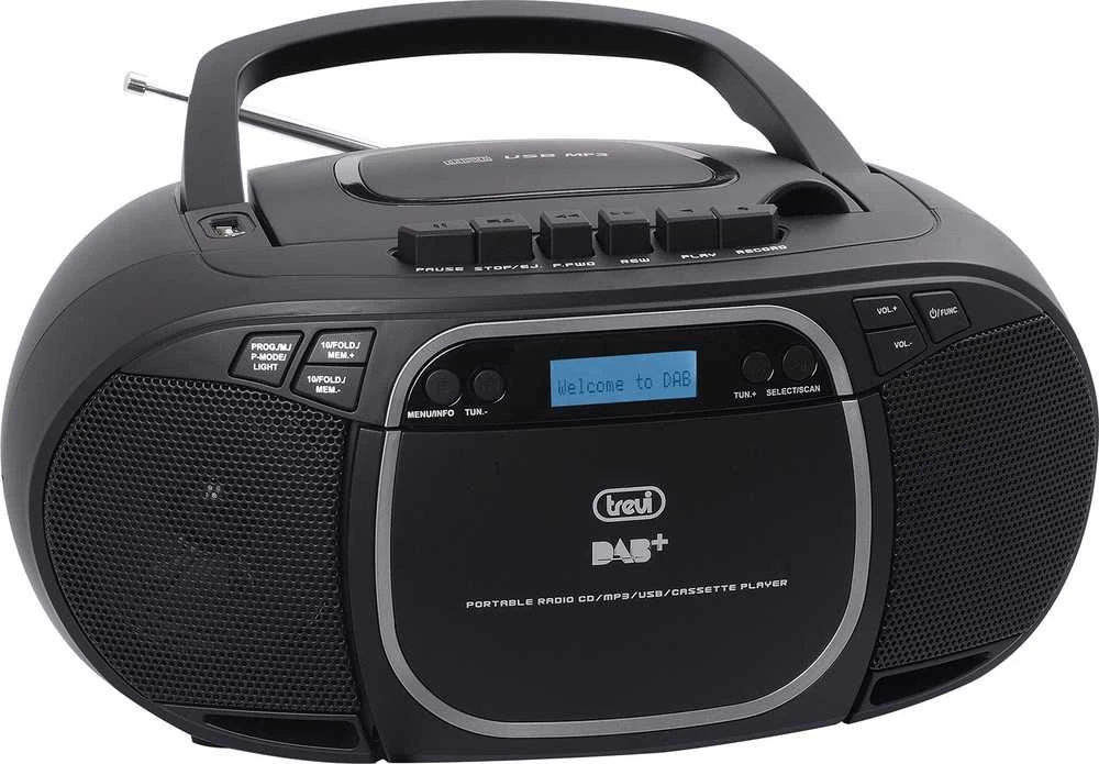 Grotuvas Trevi Boombox CMP576 DAB Radio CD MP3 kaseta juodas