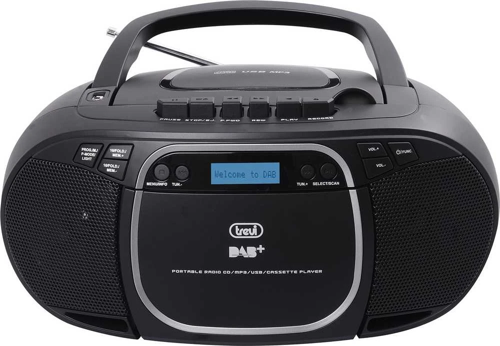 Grotuvas Trevi Boombox CMP576 DAB Radio CD MP3 kaseta juodas