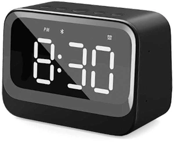 Denver Juodas žadintuvas su LCD ekranu ir „Bluetooth“ garsiakalbiu