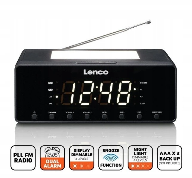 Radijo žadintuvas Lenco CR-540BK juoda