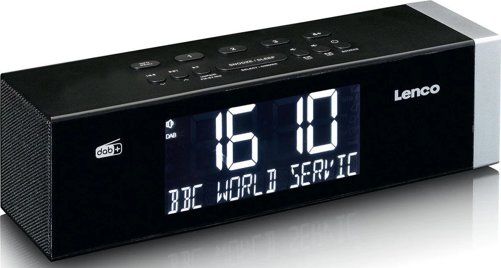 Radijo žadintuvas Lenco LENCO CR-640BK DAB+/FM Stereo radio budzik su BT i 2x4W RMS