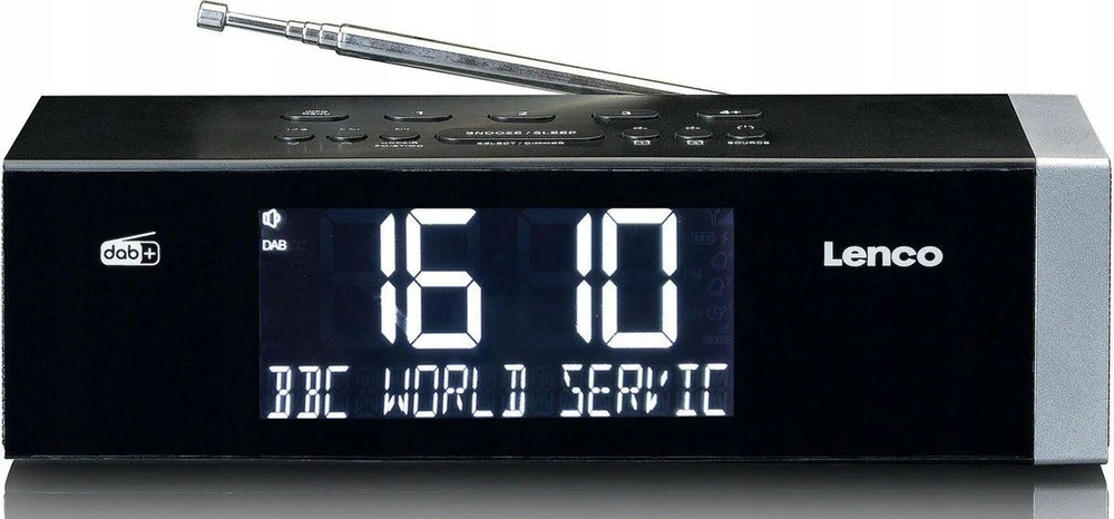 Radijo žadintuvas Lenco LENCO CR-640BK DAB+/FM Stereo radio budzik su BT i 2x4W RMS