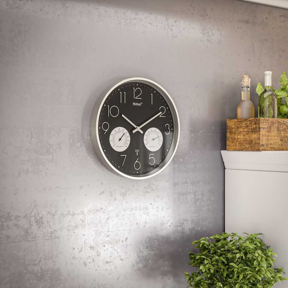 Mebus 12988 radio sieninis laikrodis with Thermo-Hygrometer