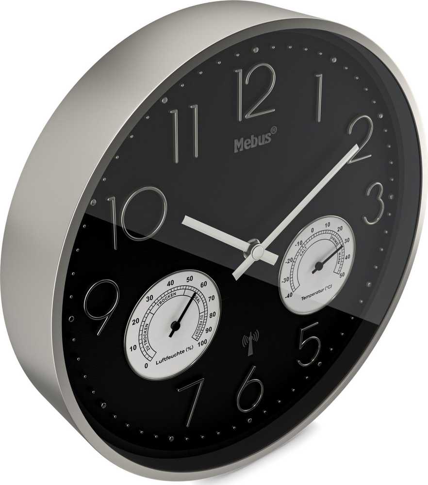 Mebus 12988 radio sieninis laikrodis with Thermo-Hygrometer