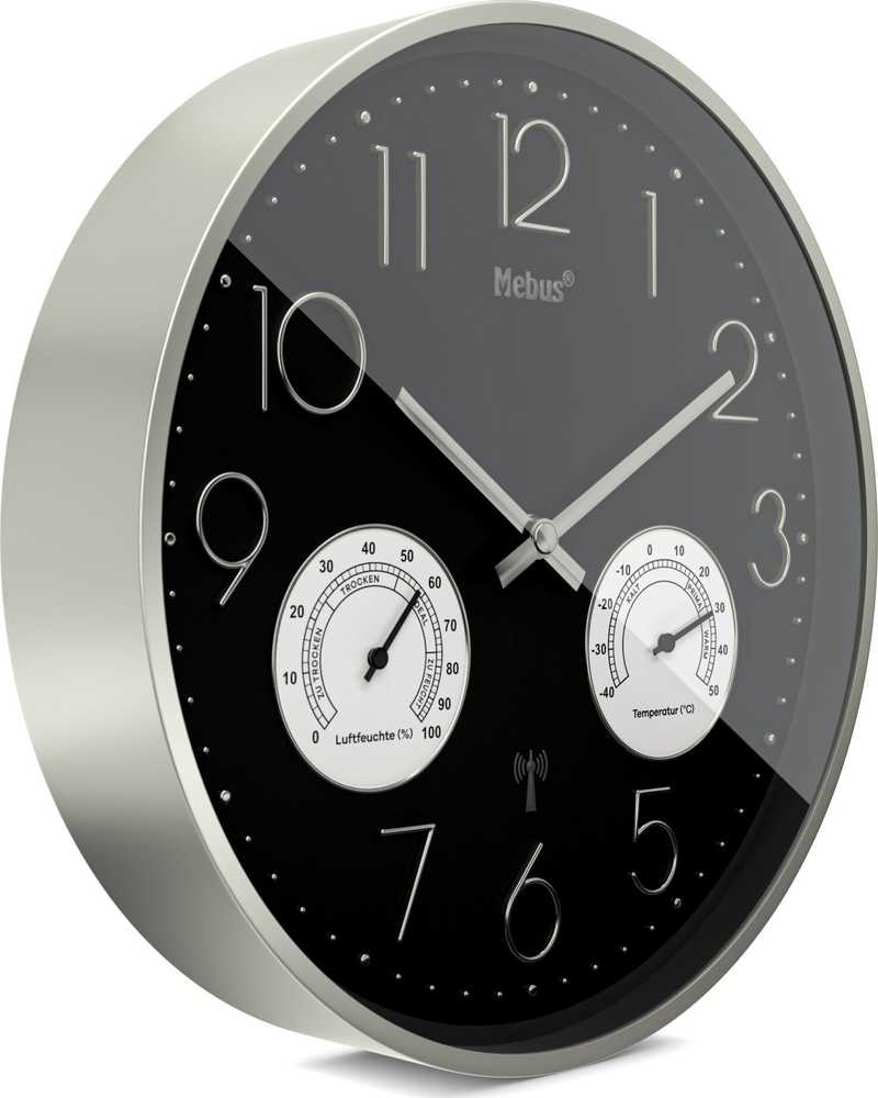 Mebus 12988 radio sieninis laikrodis with Thermo-Hygrometer