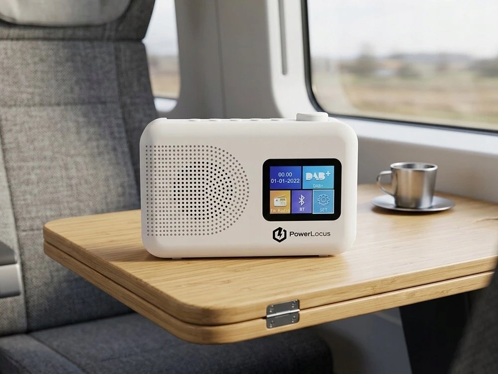 Radijo žadintuvas PowerLocus DAB+ FM/AM radijas, žadintuvas