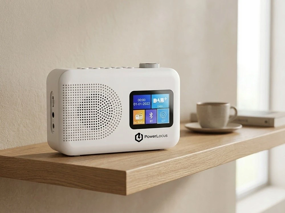 Radijo žadintuvas PowerLocus DAB+ FM/AM radijas, žadintuvas
