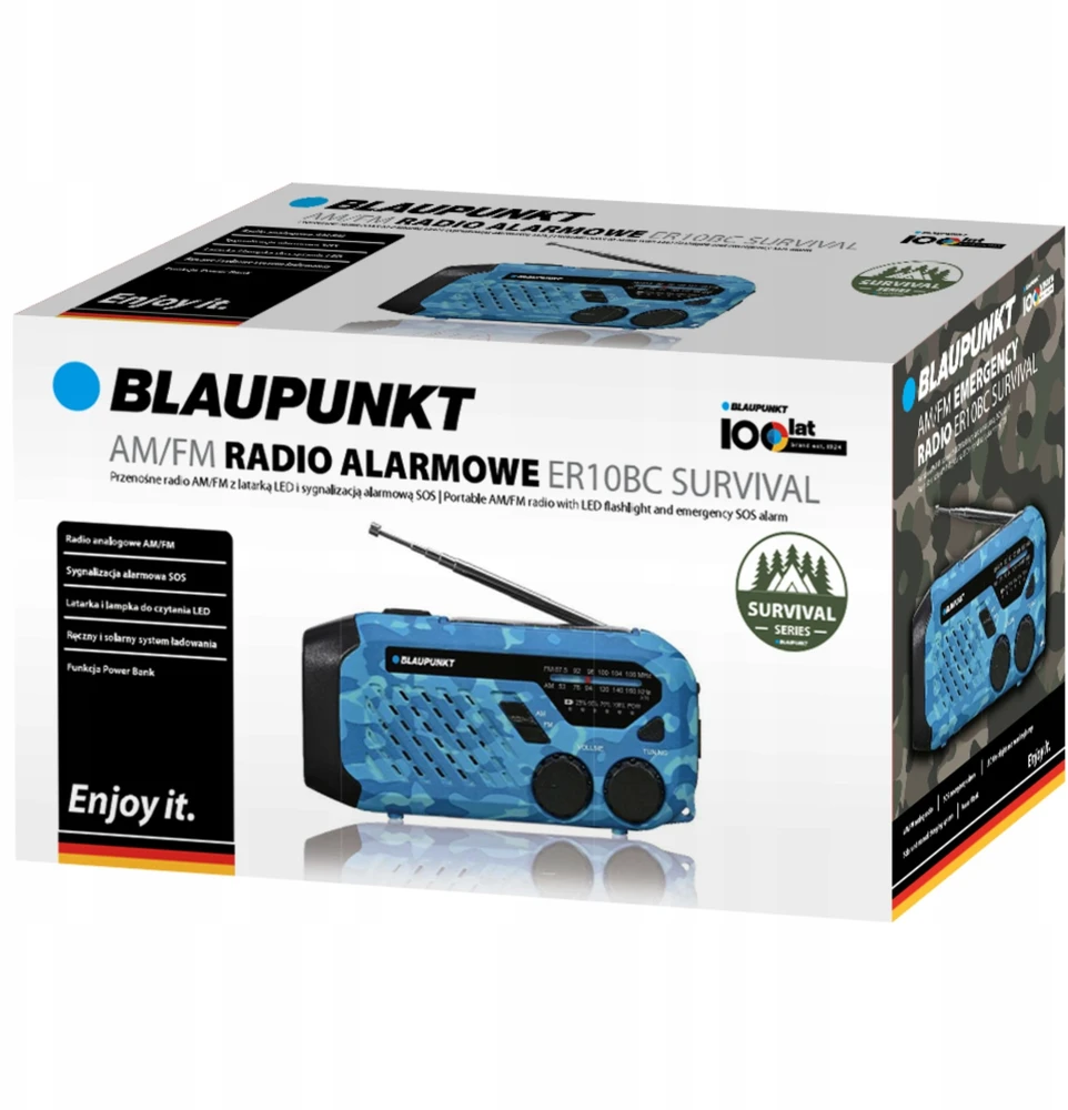 Alarm radio BLAUPUNKT ER10BC, mėlynas camo