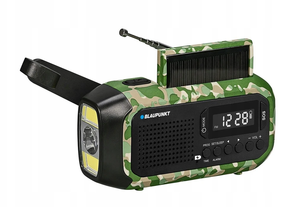 Radio Blaupunkt Radio alarmowe FM Blaupunkt, Žibintuvėlis i alarm SOS