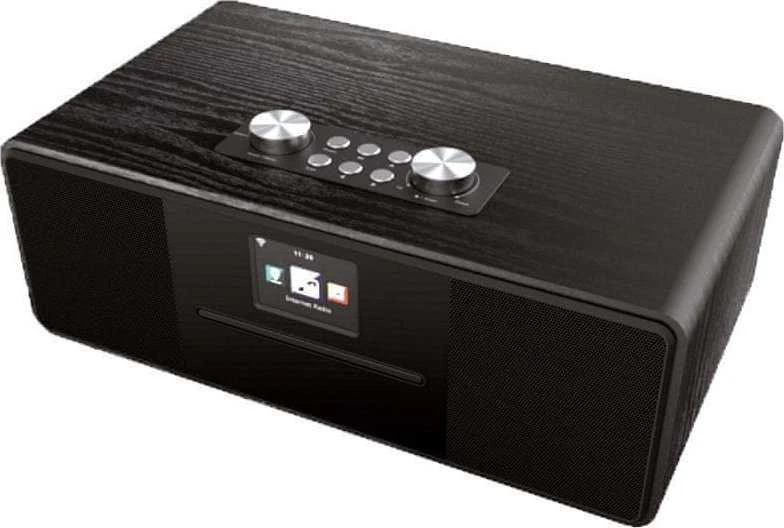 Albrecht DR 690 CD, DAB+/FM/Internet/CD, juodas medinis korpusas, 2,8" spalvotas ekranas,