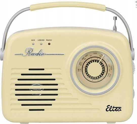 Radijas Eltra Radijas LUIZA RETRO SP-11 MP3 USB SD Vanilla