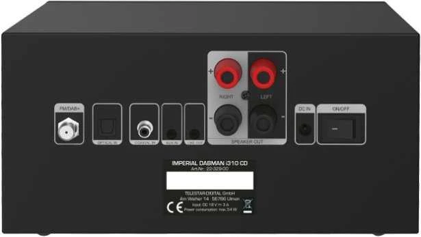 Imperial DABMAN i310 DAB+/FM radijas, juodas