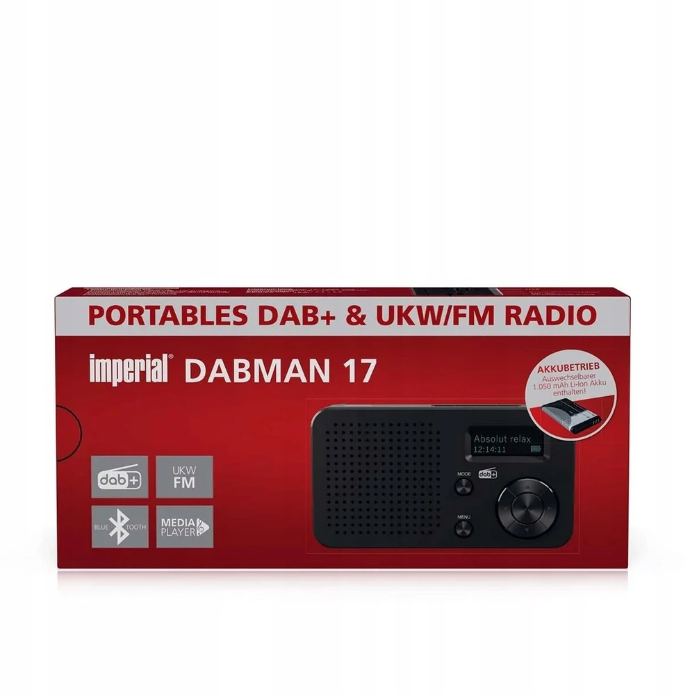 Imperial DABMAN 17 nešiojamas radijas - DAB+, FM, „Bluetooth“ - juodas