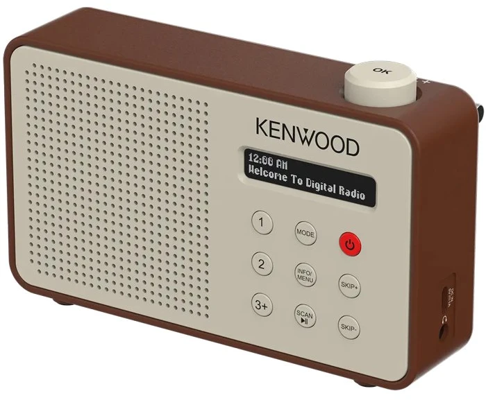Radijas JVC Kenwood CR-M25DAB-T – DAB+ automatinis saugos įspėjimas – nešiojamas – mocos spalvos