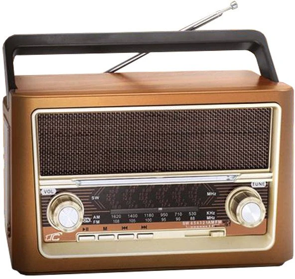Nešiojamasis radijas LTC ELMA RETRO Bluetooth USB žibintuvėlis